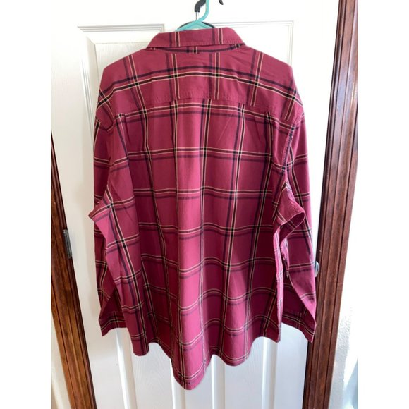 NWT Carhartt Men's Loose Fit Midweight Chambray Long Sleeve Plaid Shirt Size 2XL - Picture 3 of 7